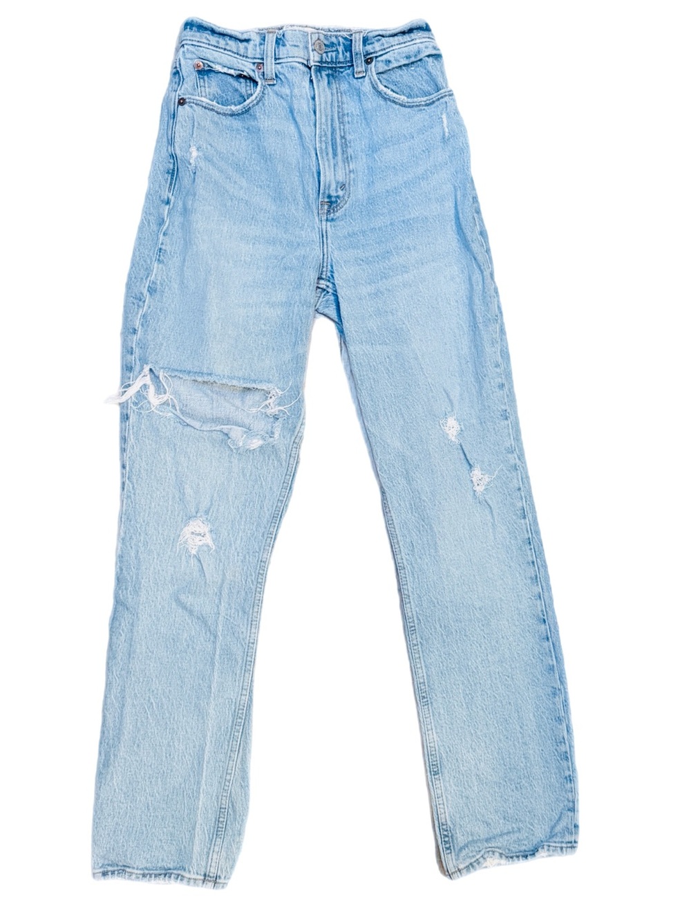 Women’s Abercrombie & Fitch Ultra High Rise 90’s Straight Curve Love Blue Jeans
